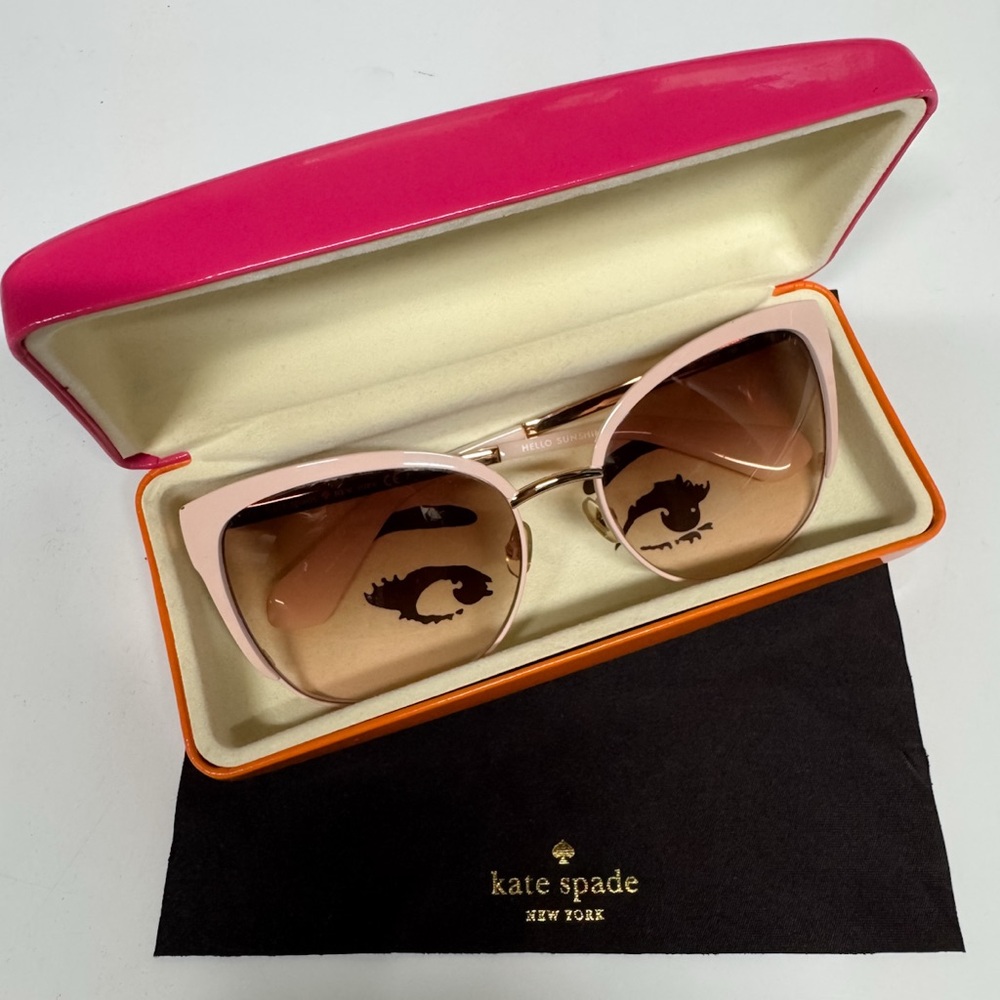 KATE SPADE NEW YORK GENICE/S 0RRD PEACH GOLD GRADIENT SUNGLASSES